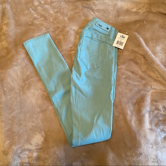 YMI WannaBettaButt Hyper Twill Skinny Pant - Sea - Picture 5 of 8